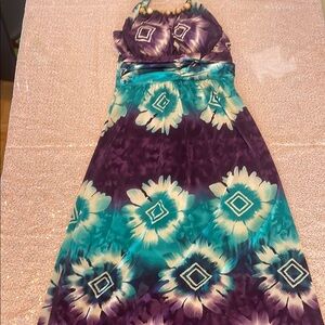 QED London Multicolor Halter Dress